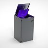 Müllbox Typ Boxxi Stahl verzinkt Anthrazit RAL-7016 mit Kipp-Deckel für 1x 120L – Bild 3
