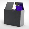 Müllbox Typ Boxxi Stahl verzinkt Anthrazit RAL-7016 mit Kipp-Deckel für 2x 120L – Bild 5